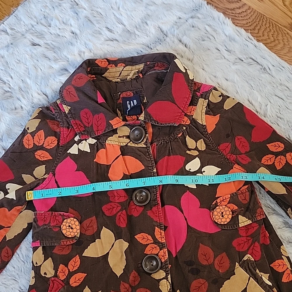 GAP Kids Butterfly/Leaf Print Jacket, Girls Size XS 4-5, Decent Condition!